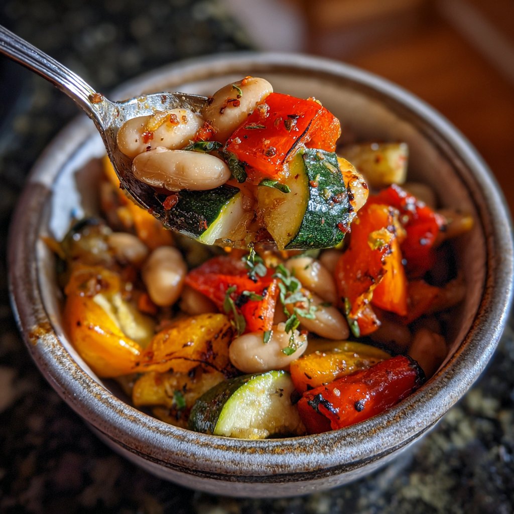 Roasted Veggie White Bean Bowl