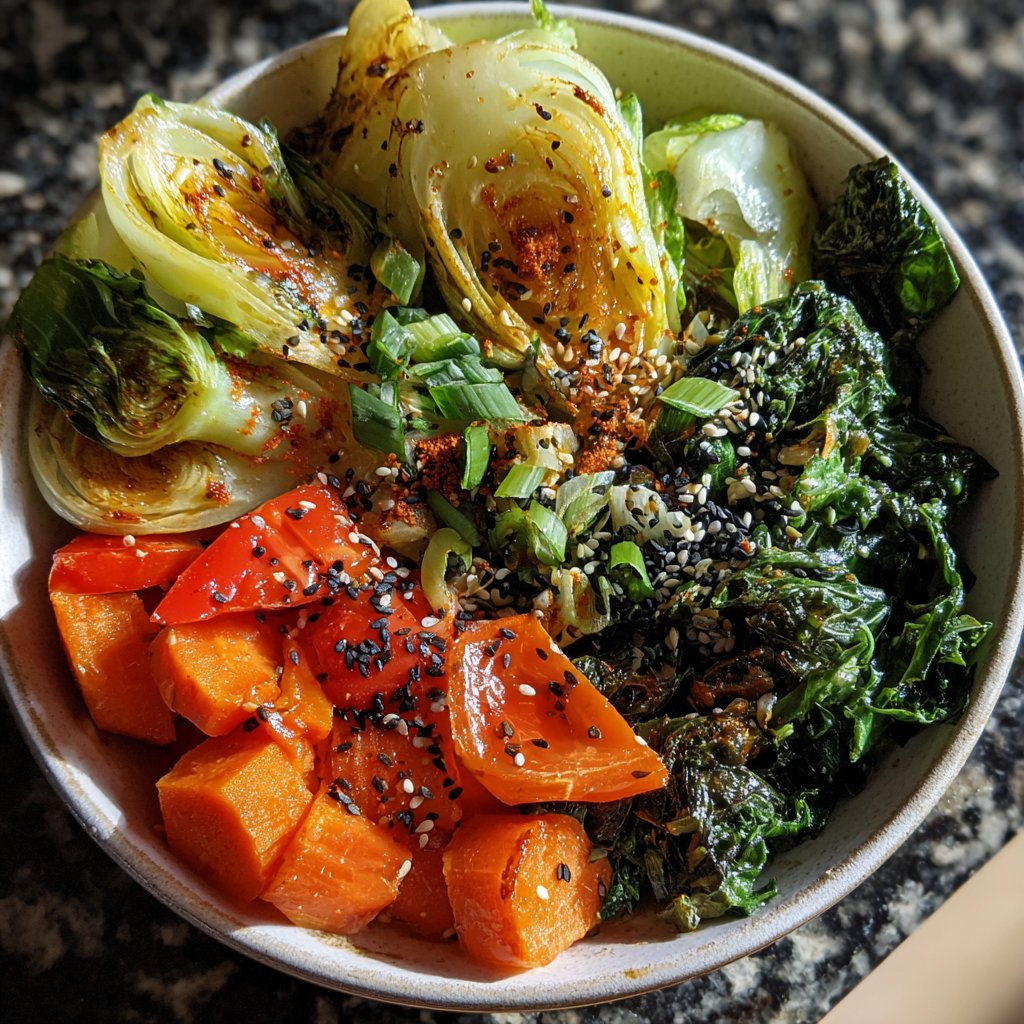 Healthy Dinner Sesame Ginger Veggie Bowl