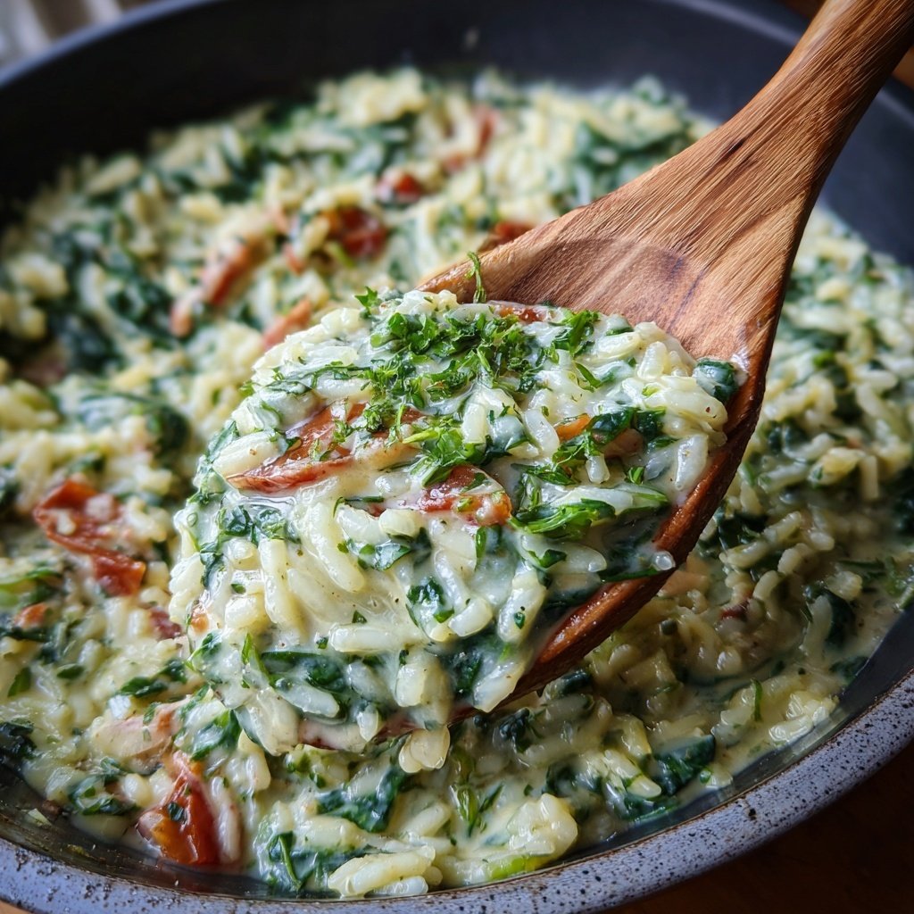 Creamy Spinach Tomato Rice