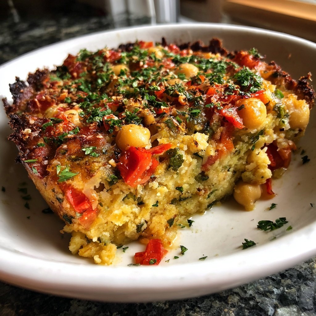 Healthy Dinner Mediterranean Chickpea Bake
