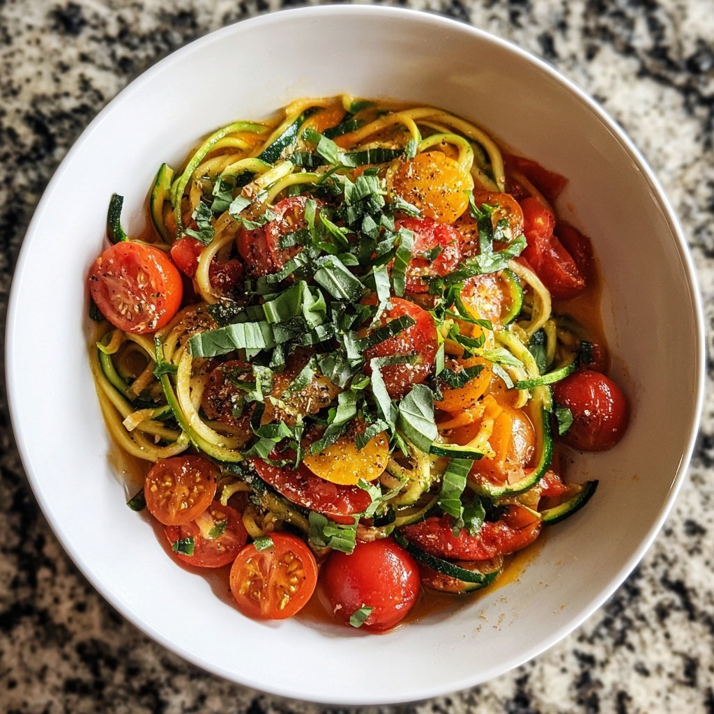 Healthy Dinner Zucchini Noodle Bowl