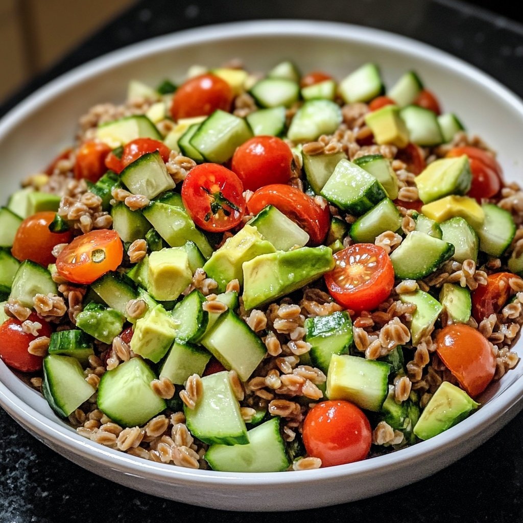Healthy Lunch Farro Salad