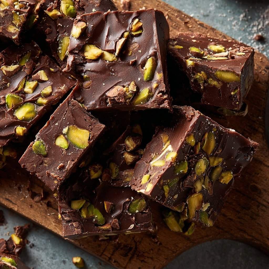 Chocolate Pistachio Fudge