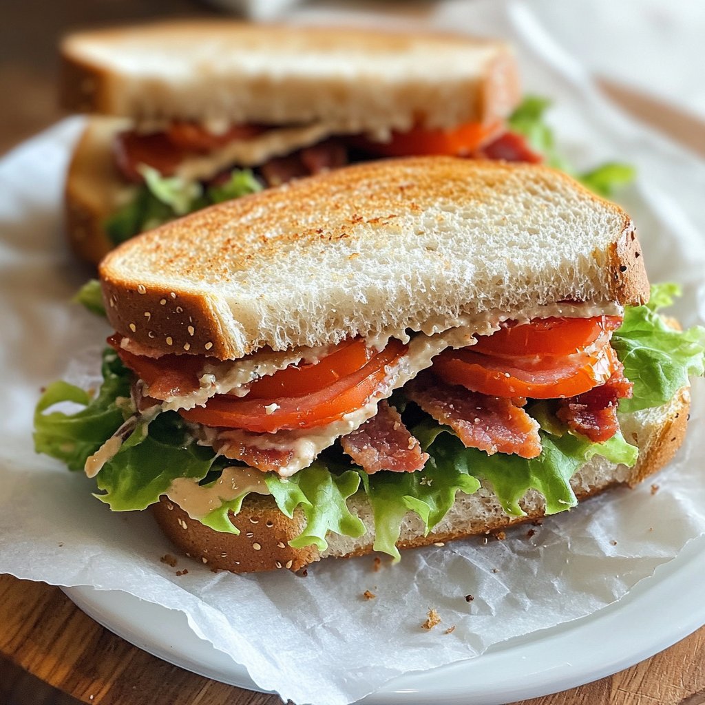 Healthy BLT Sandwich Lunch
