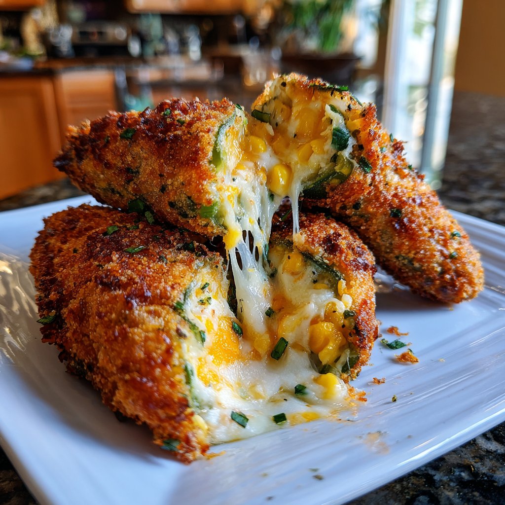 Jalapeno Poppers Stuffed with Corn