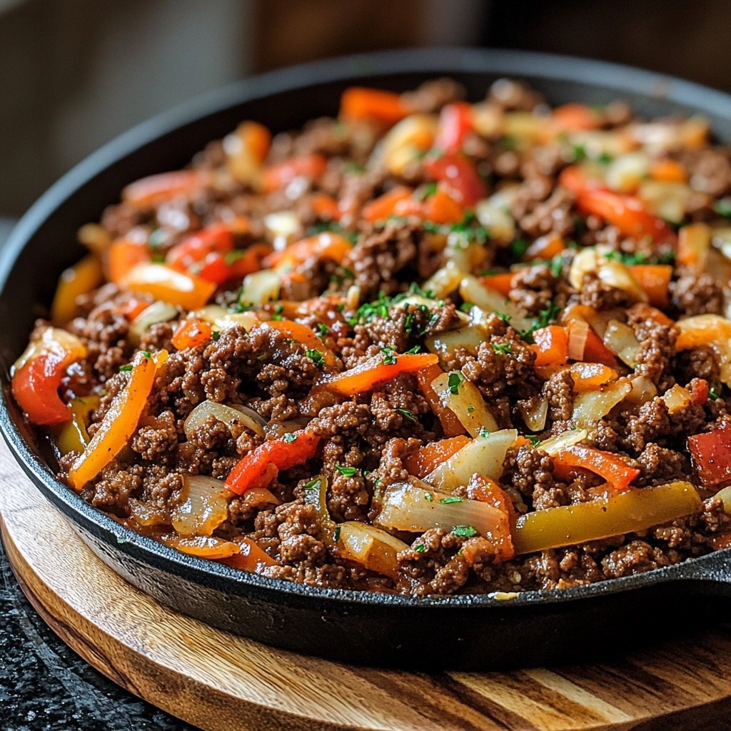 Ground Beef Skillet Italian Style