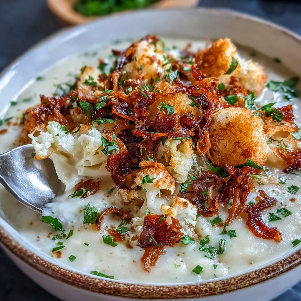 Spring Cauliflower And Leek Soup
