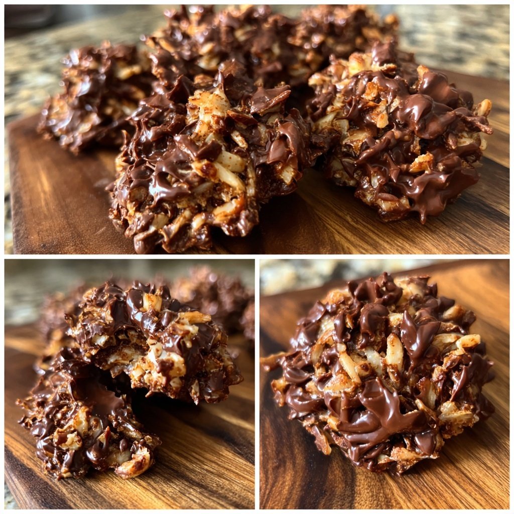 Chocolate Coconut Peanut Clusters