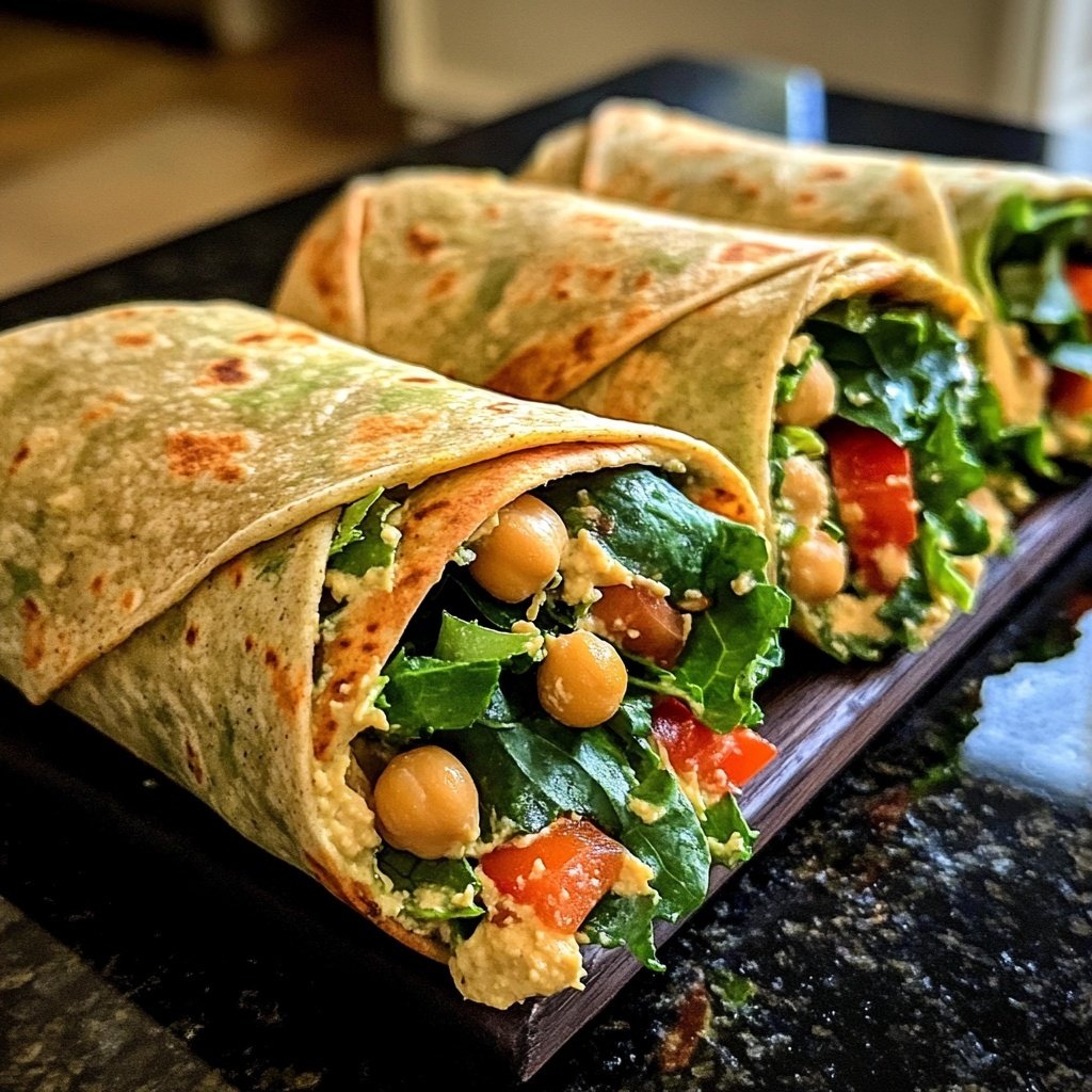 Healthy Lunch Chickpea Wraps