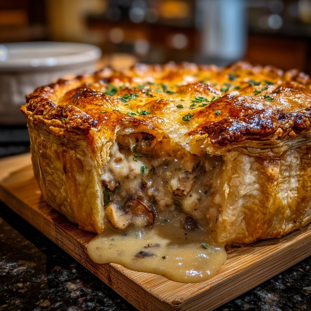 Comfort Food Beef and Mushroom Pot Pie