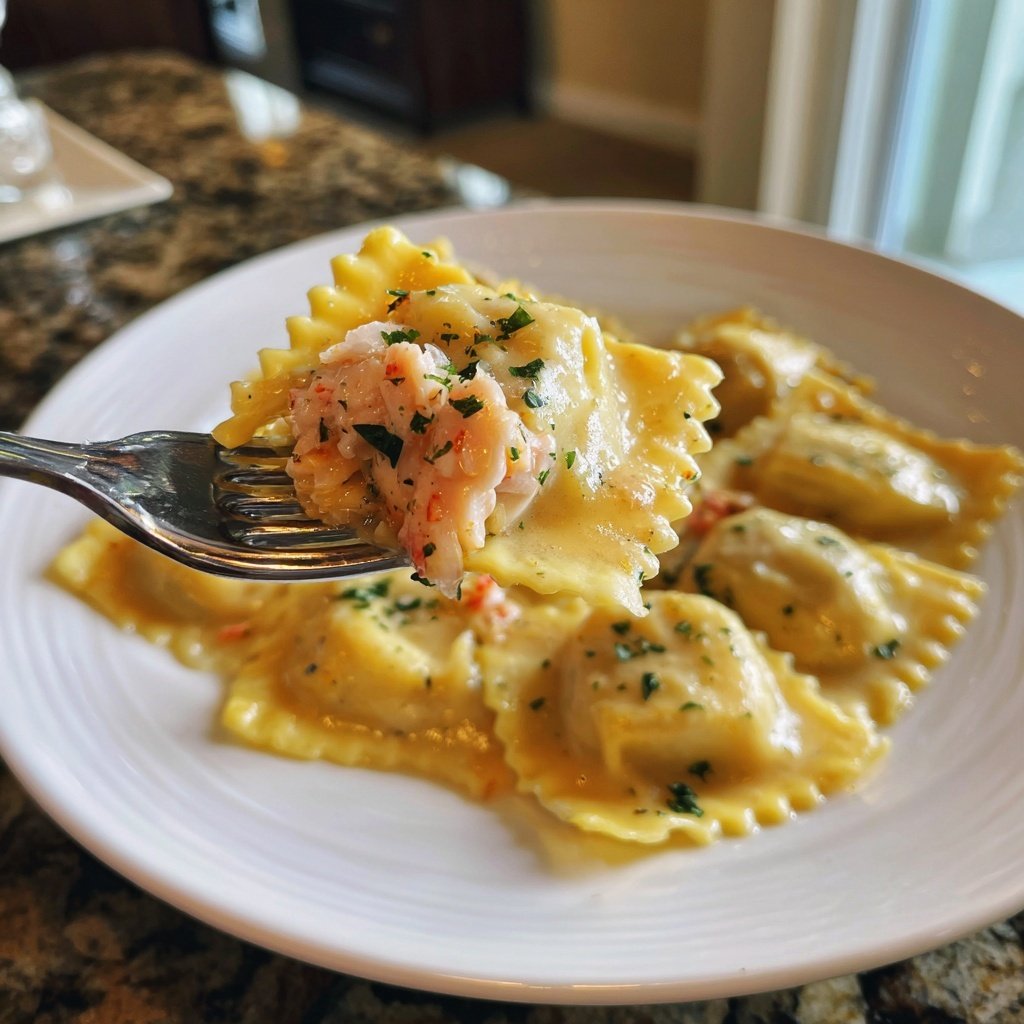 Lobster Ravioli with Champagne Butter