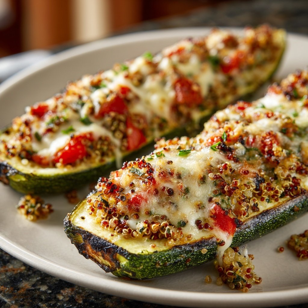 Baked Veggie Stuffed Zucchini
