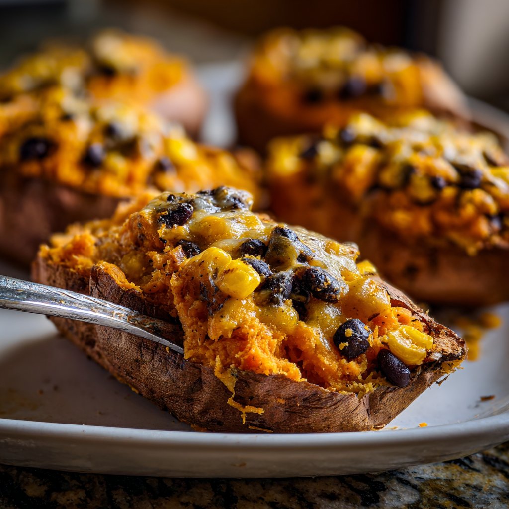 Valentine Dinner Stuffed Sweet Potatoes