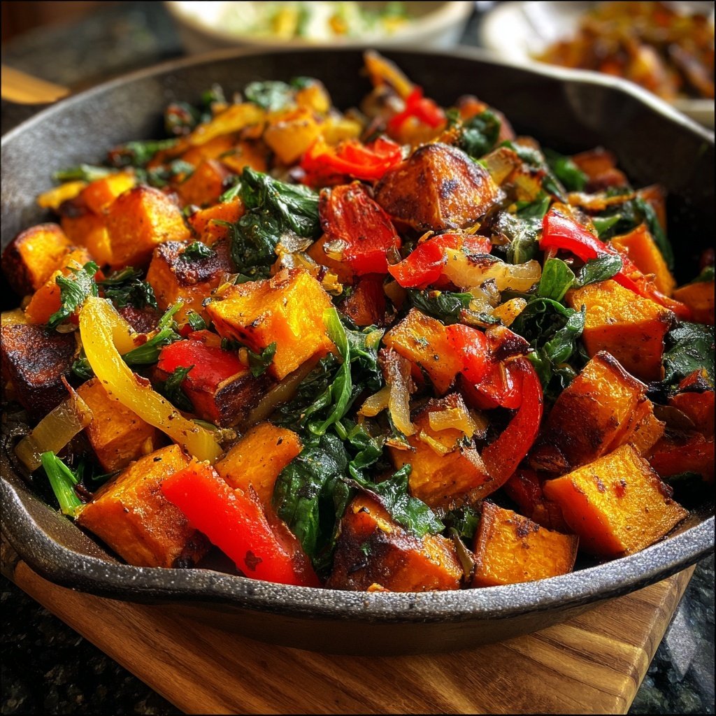 Roasted Sweet Potato Veggie Skillet