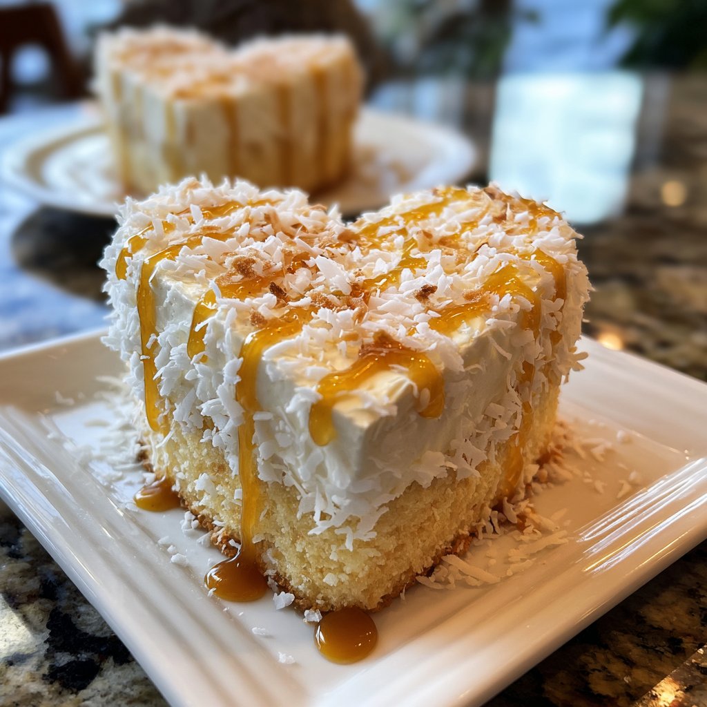 Mini Heart Cake with Coconut Cream