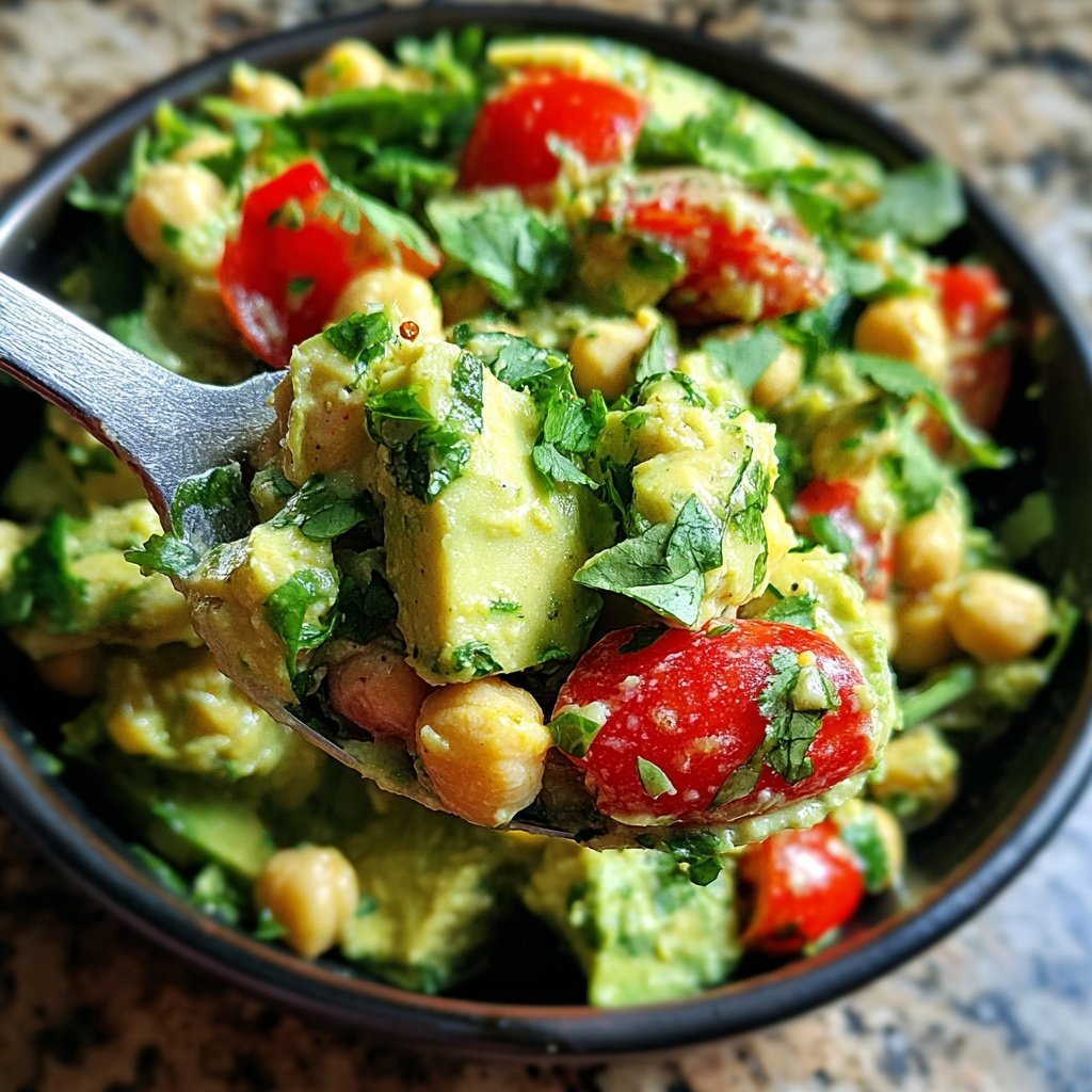 Healthy & Light Avocado Chickpea Salad
